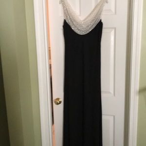 Cachet full length off the shoulder dress